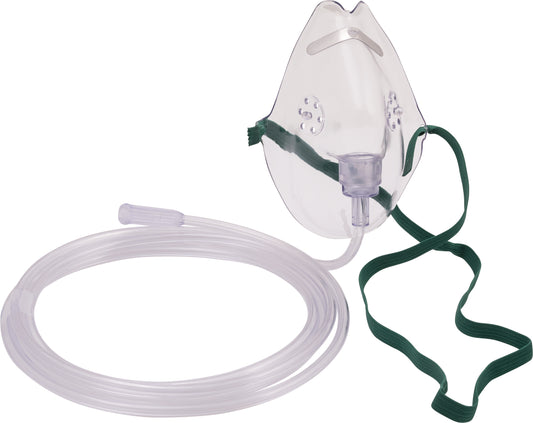 Adult Oxygen Mask with 7' Tubing, Cs/50